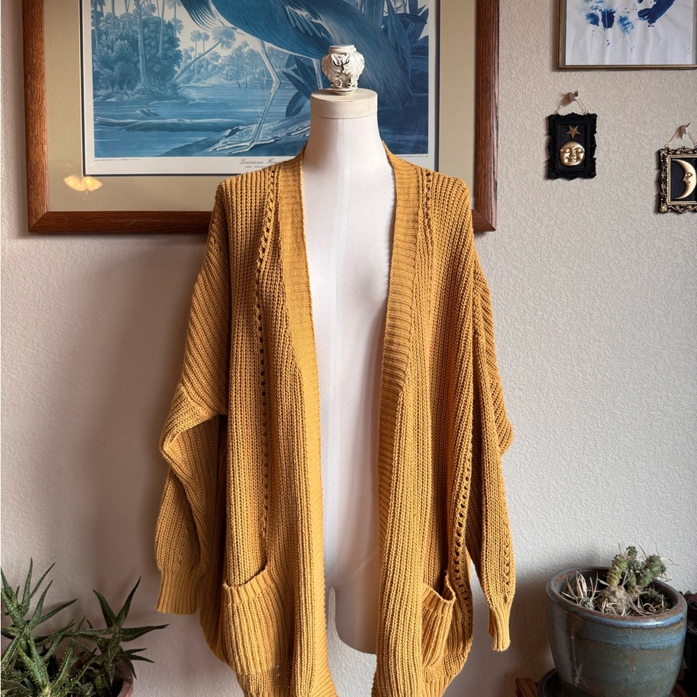Vici Collection Mustard Knit Cardigan